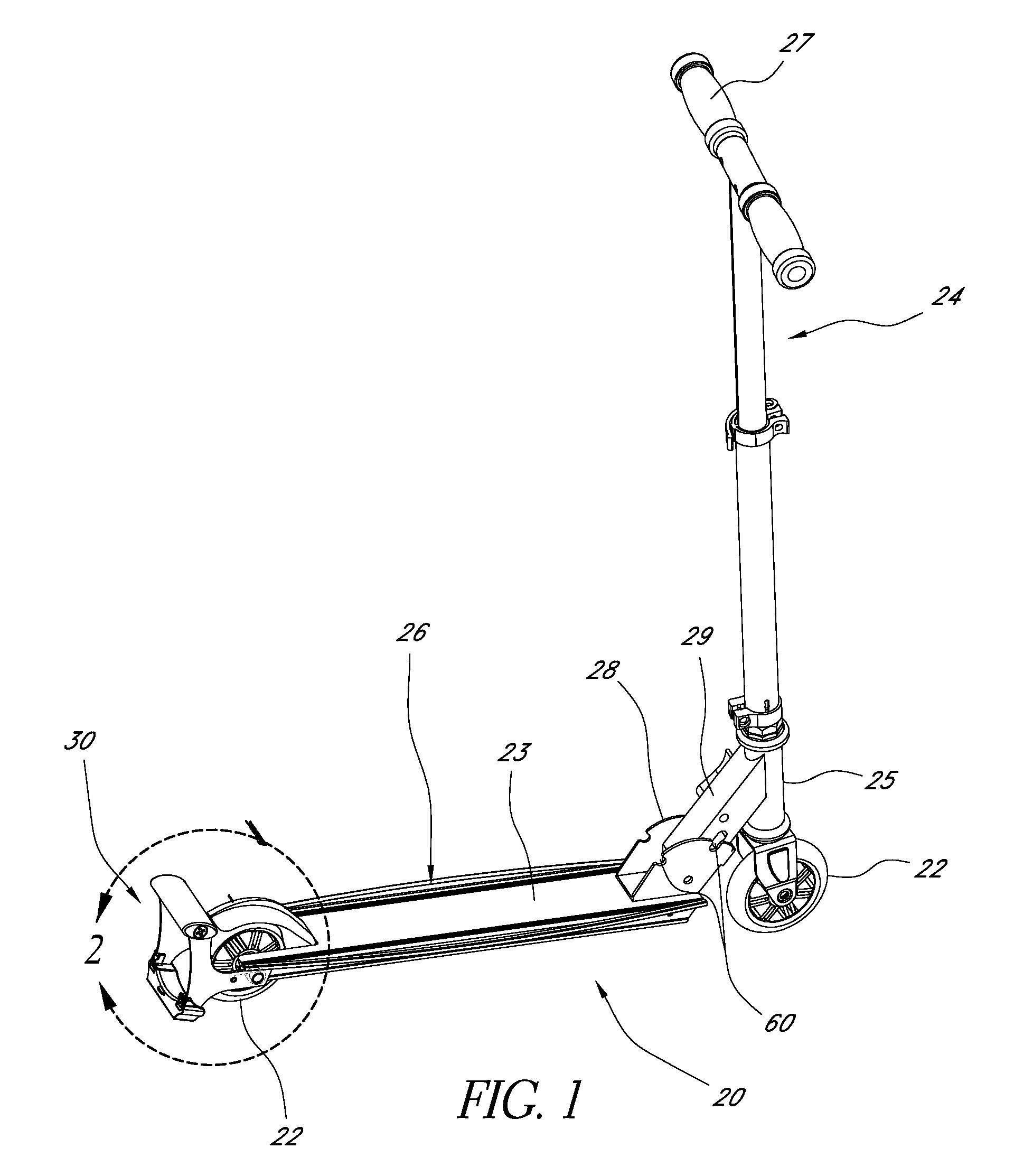 Spark generating device for scooter and removable spark generating cartridge