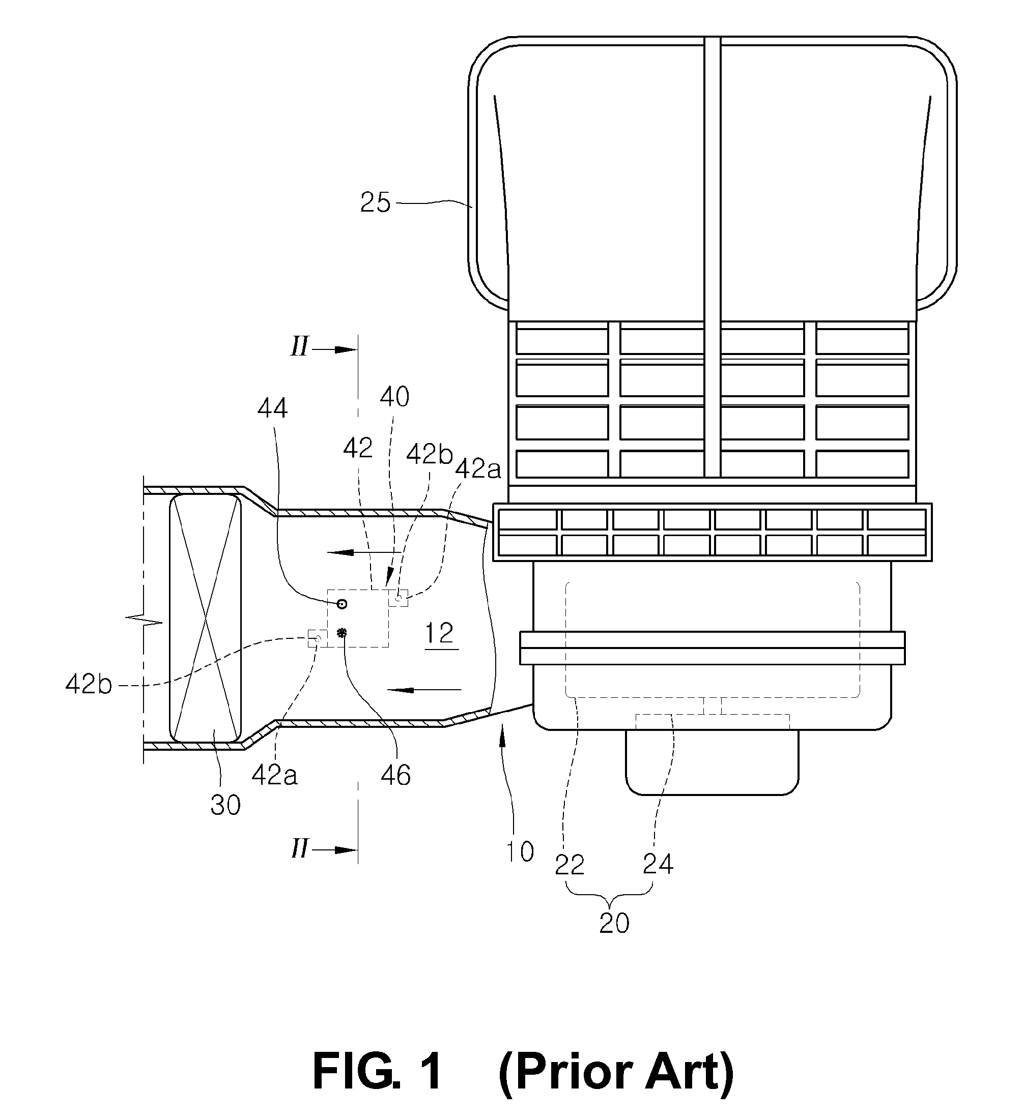 Ionizer Mounting Structure for a Vehicle Air Conditioning System