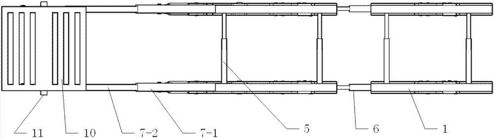 Roadway drivage advanced telescopic cantilever support device and construction method thereof