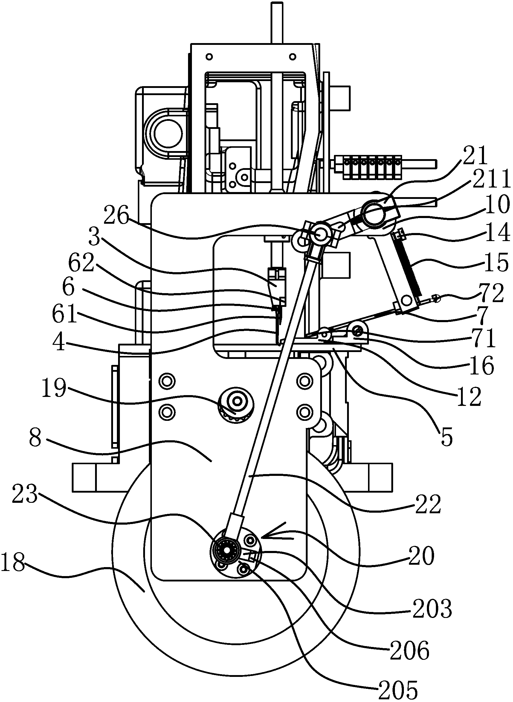 Yarn sequin sewing device of multi-needle sewing machine