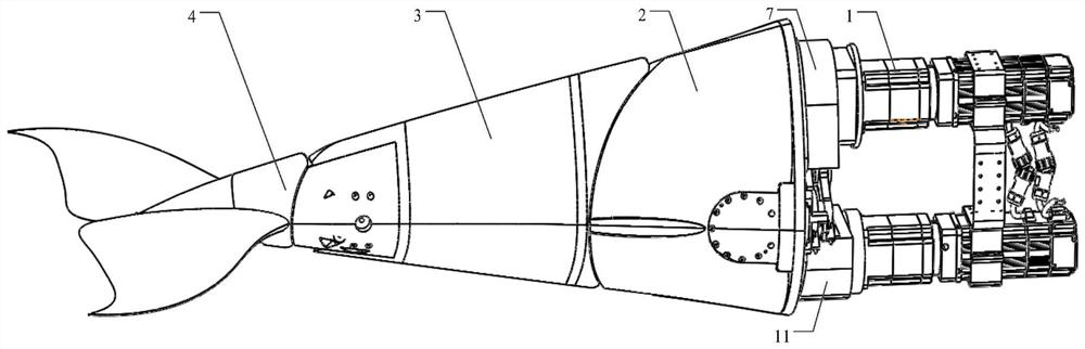 Imitation fish propulsion mechanism of underwater robot