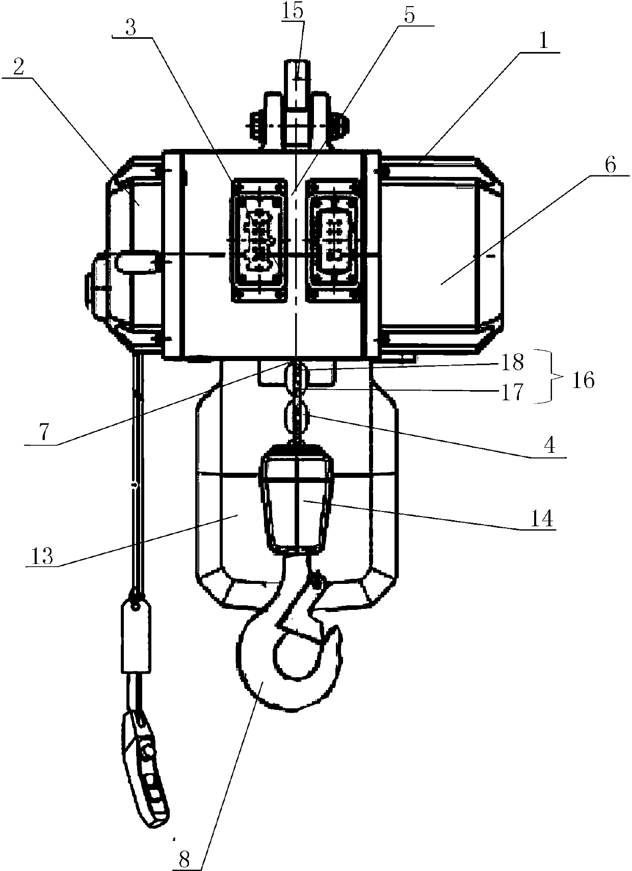 Anti-breakage electric chain hoist