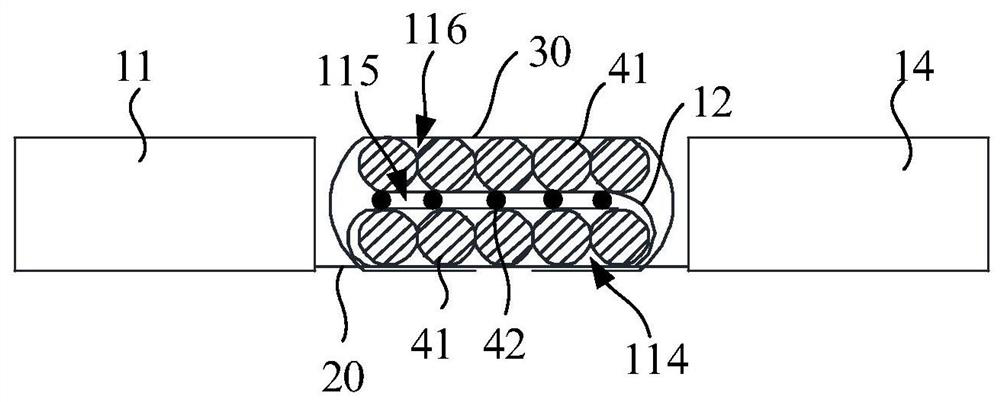 Graphite grounding belt connection device and graphite grounding belt connection method