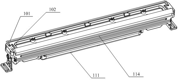 Dimmable linear LED projection lamp