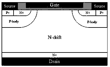 VDMOS device with L-shaped dielectric layer and low EMI