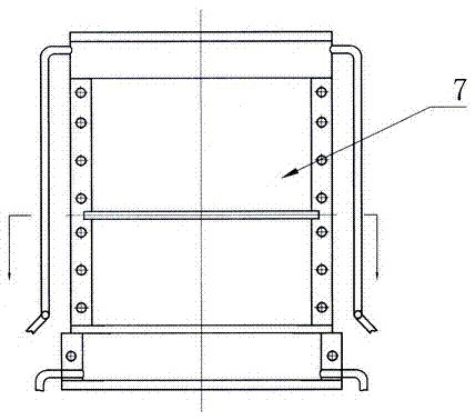 Manufacturing technique and device for improved bainite nodular cast iron composite roller provided with forged steel roller neck