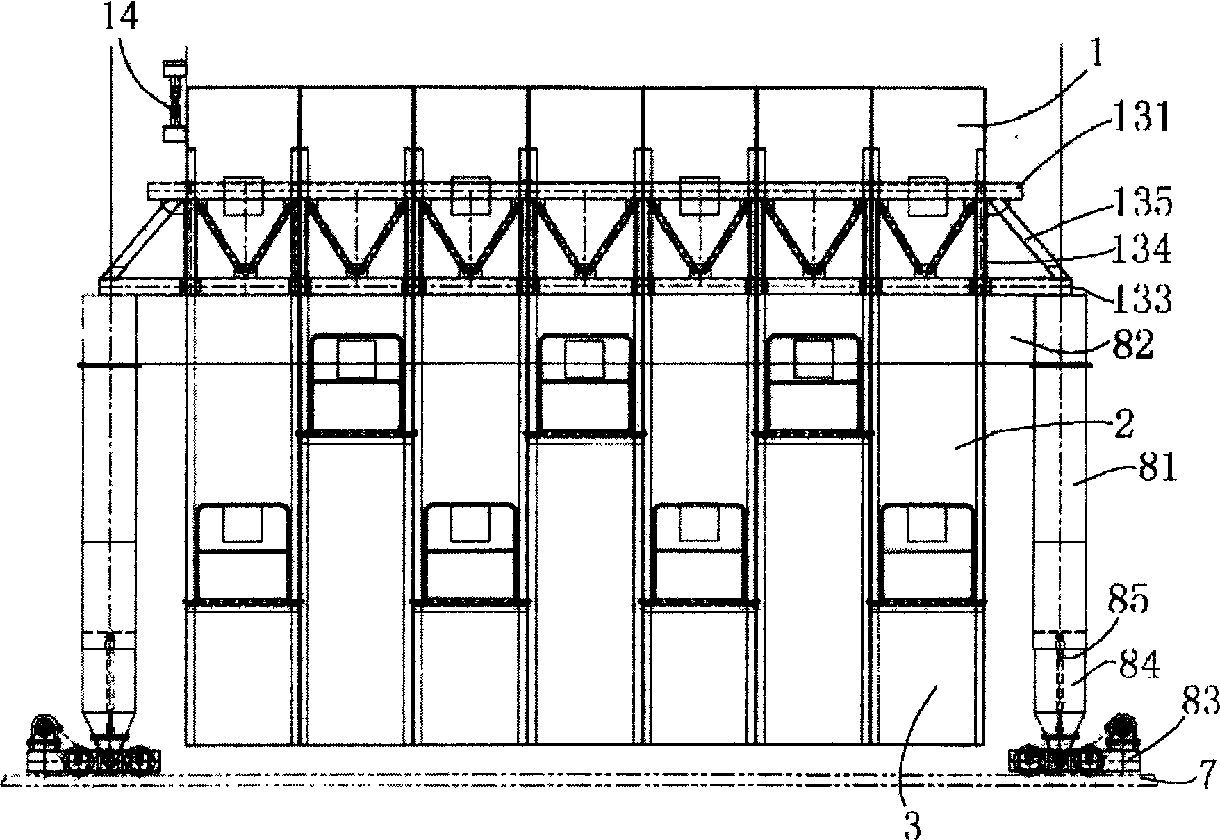 Tunnel lining trolley