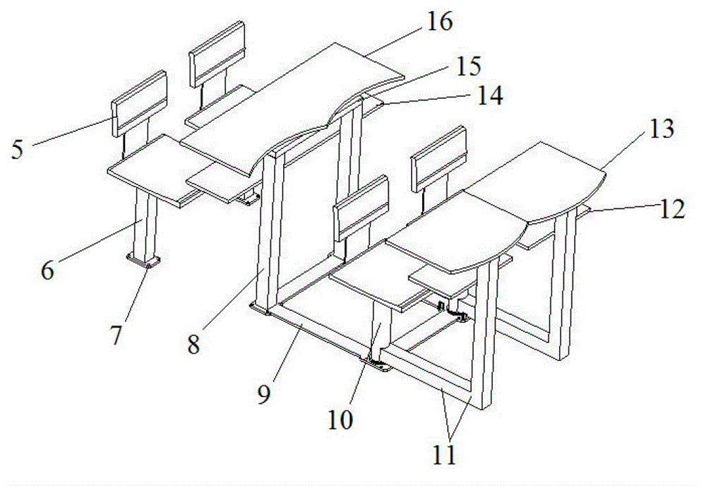 Rotatable desk-chair