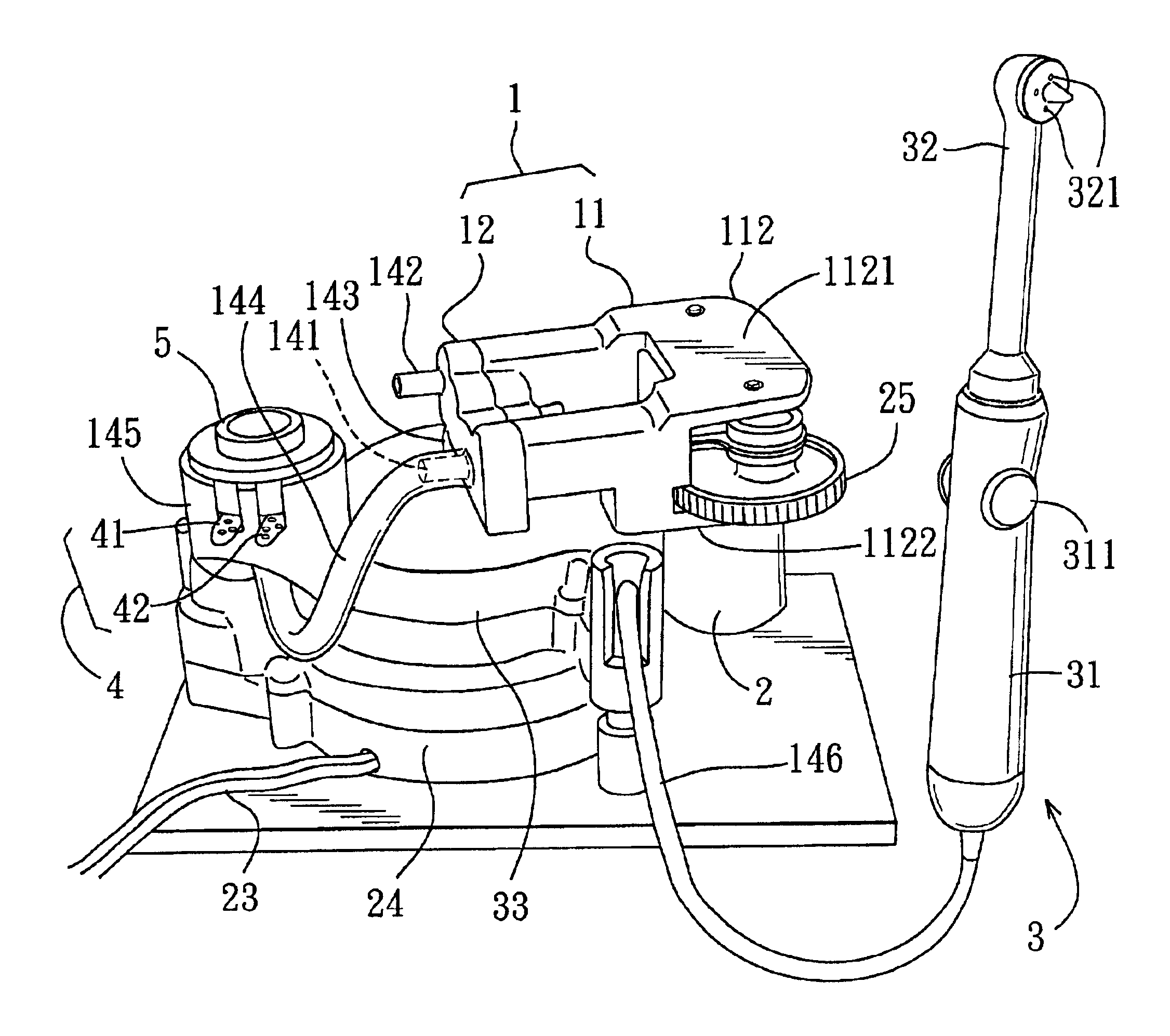 Device for generating a jet stream of air entrained water