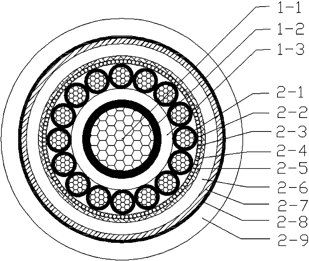 High voltage control and power integrated cable and preparation method thereof