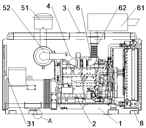 Mining diesel generator set