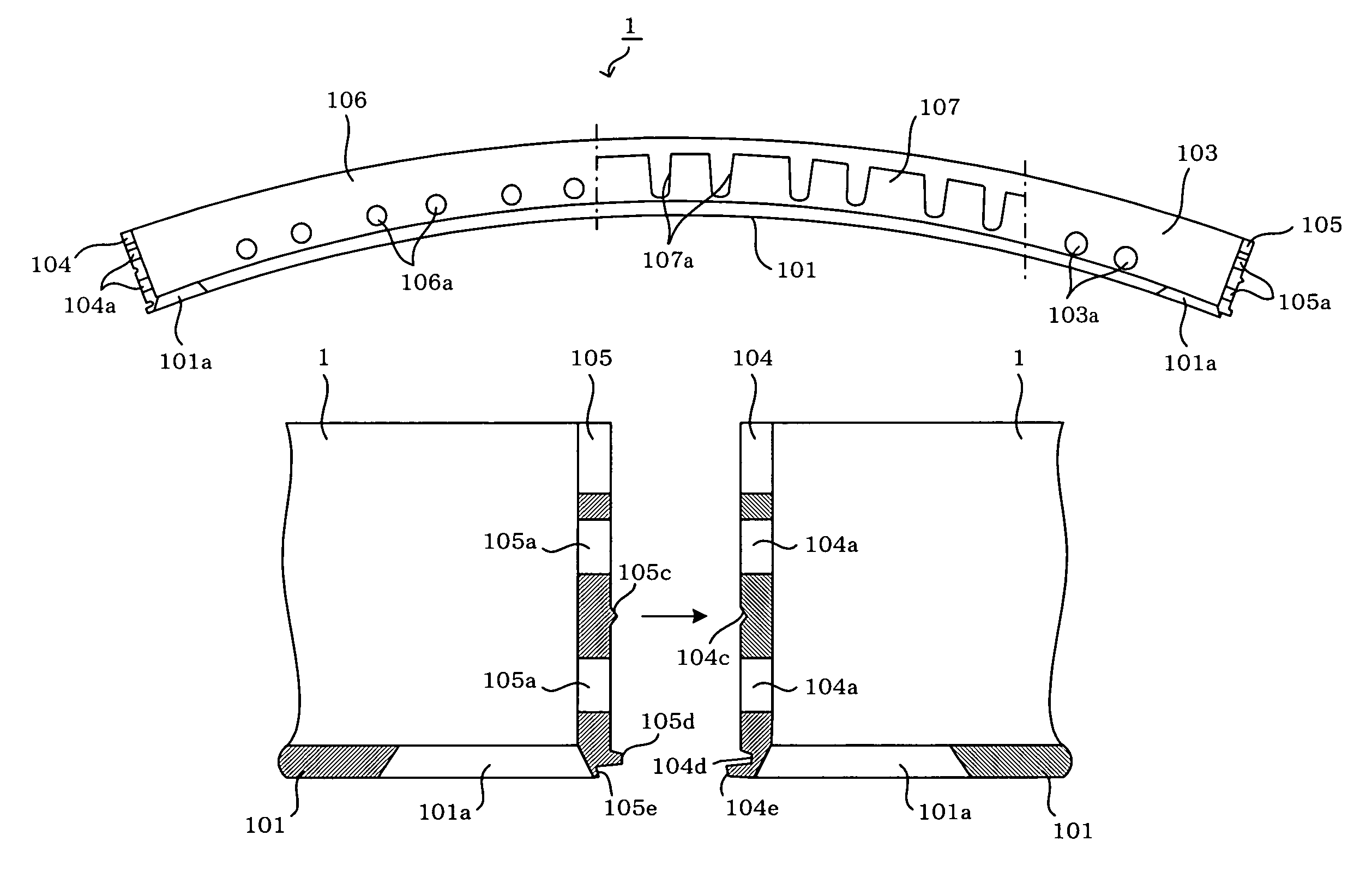 Segment for a rehabilitating pipe