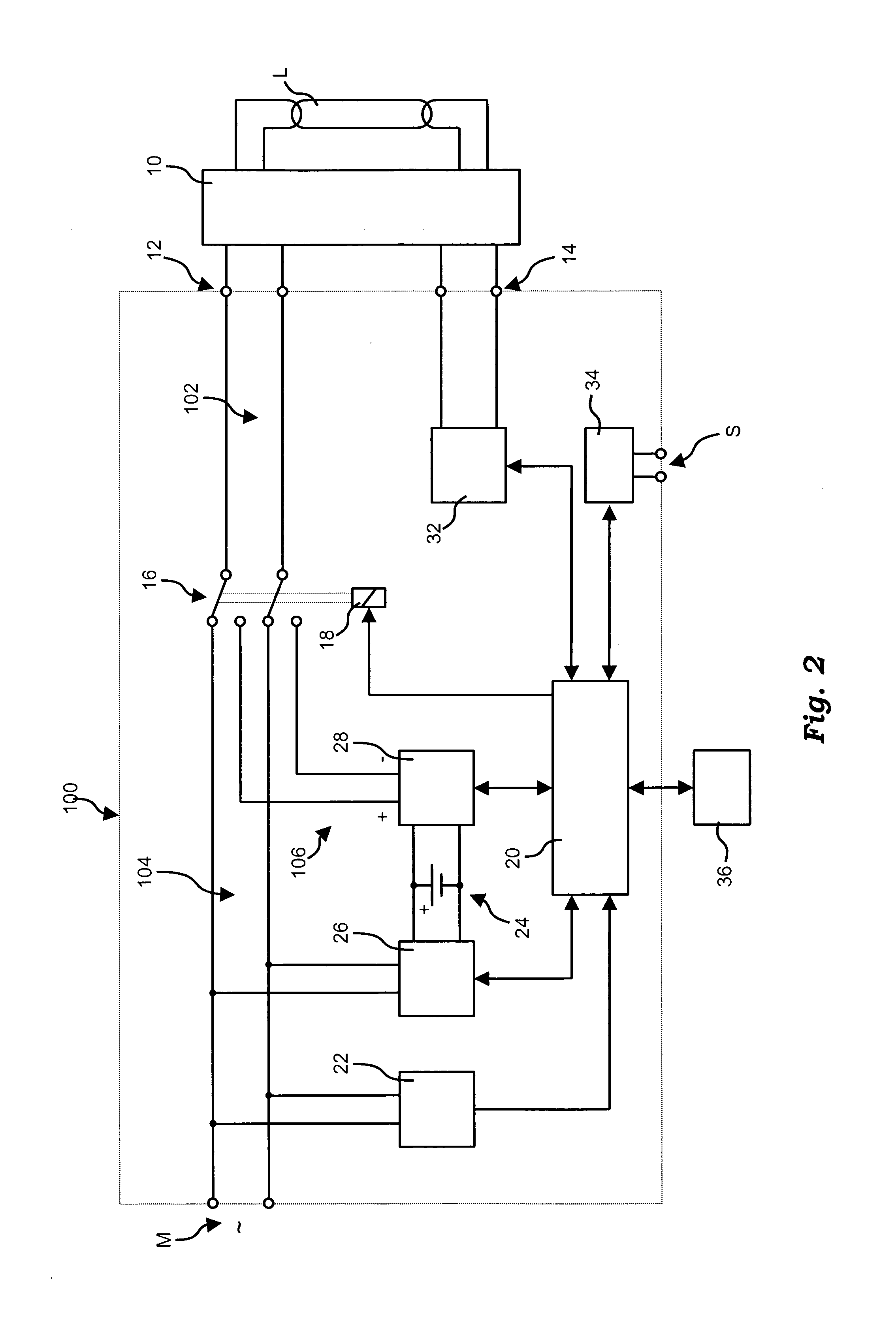 Emergency power supply circuit for dimmable electronic ballasts and related method