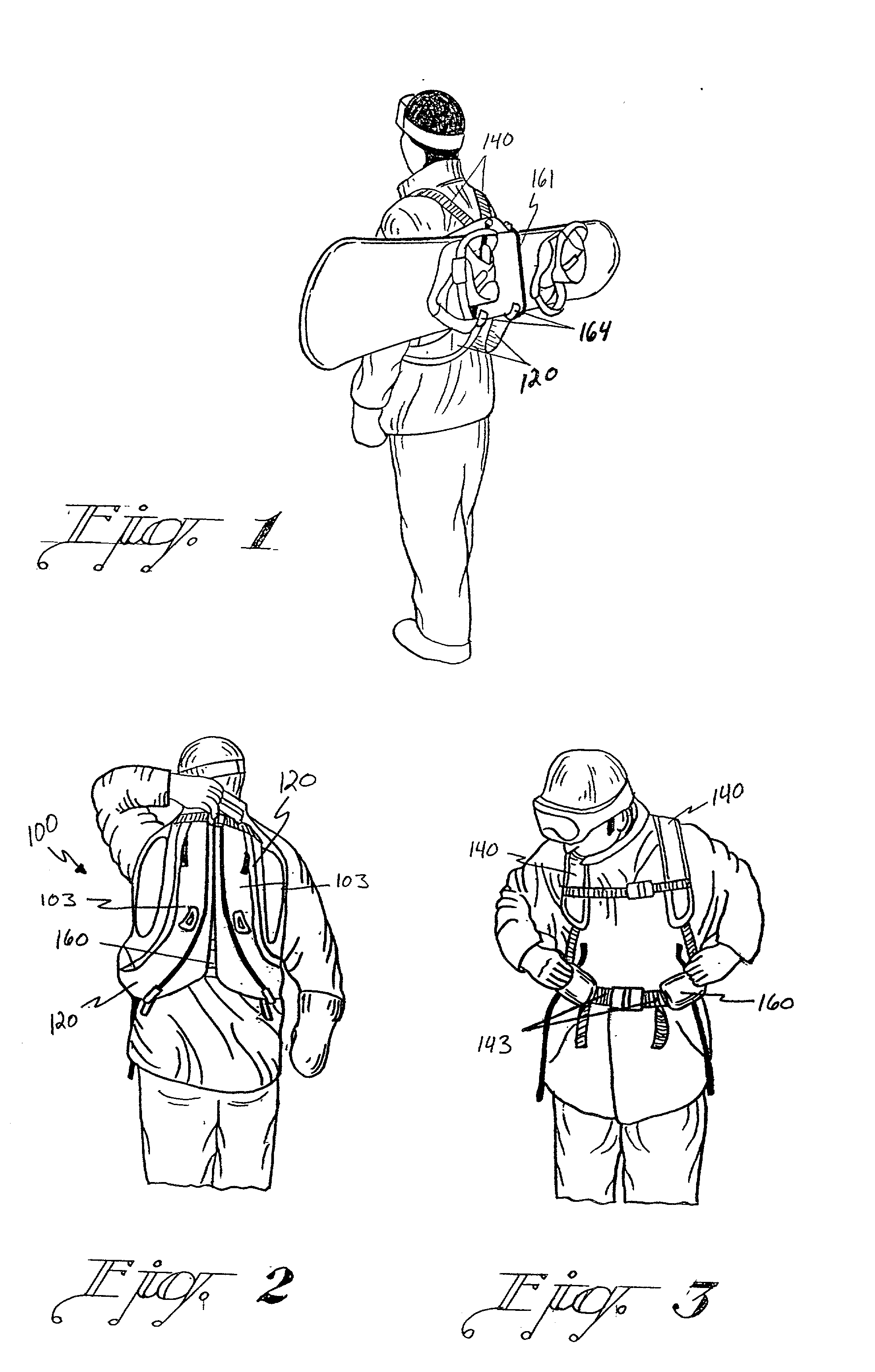 Bifurcated carrier pack for transporting recreational equipment