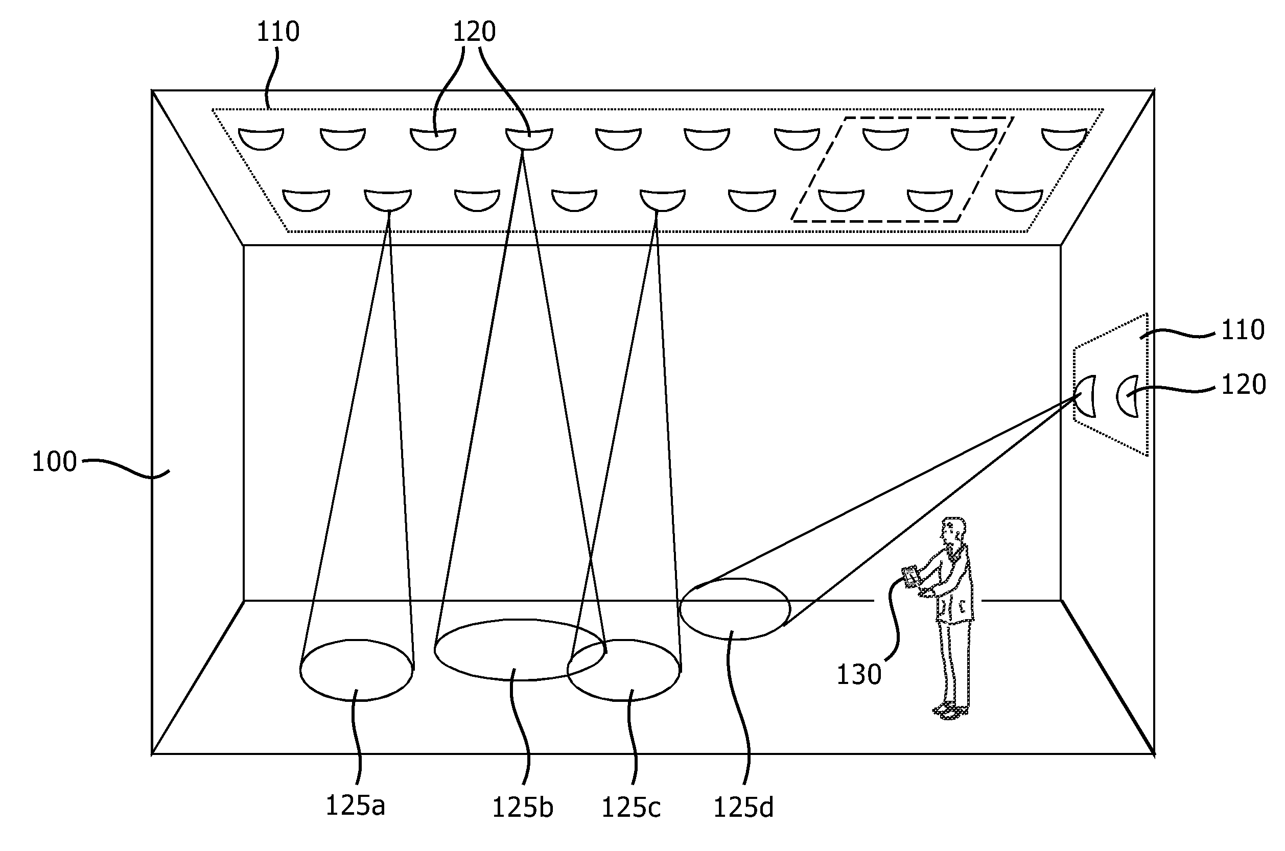 Method and System for 2D Detection of Localized Light Contributions