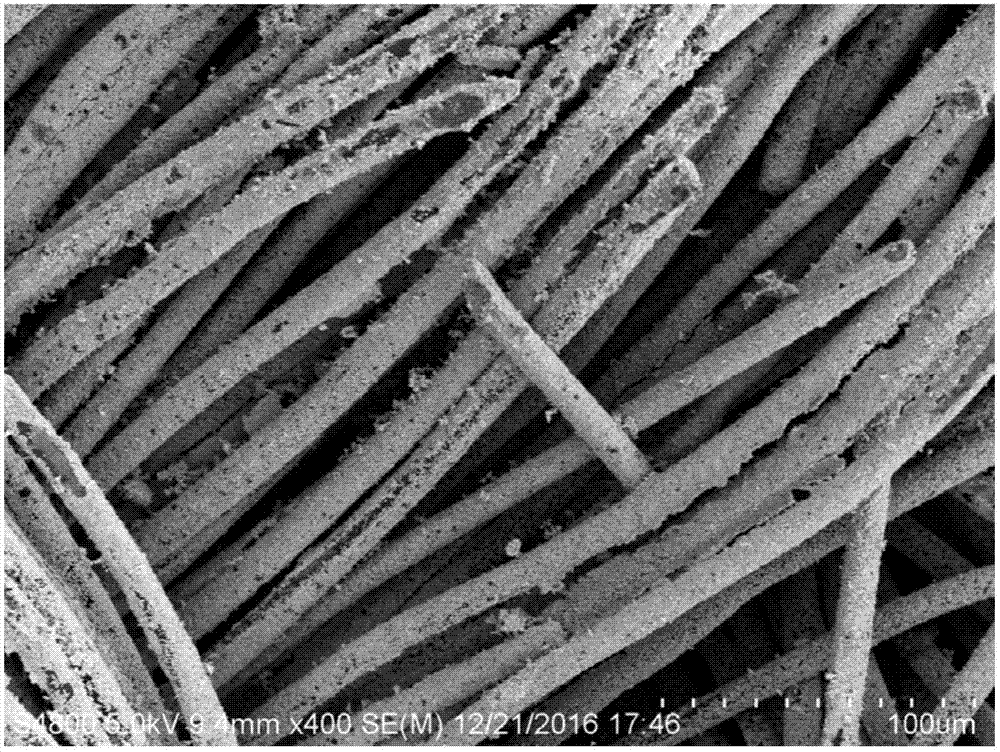 Flexible ZnO nanocrystalline composite carbon fiber and oxidized graphene glucose detector and a preparation method thereof