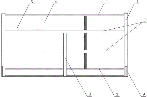 Hidden column type polypropylene hollow enclosing and blocking partition plate