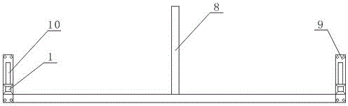 Hidden column type polypropylene hollow enclosing and blocking partition plate