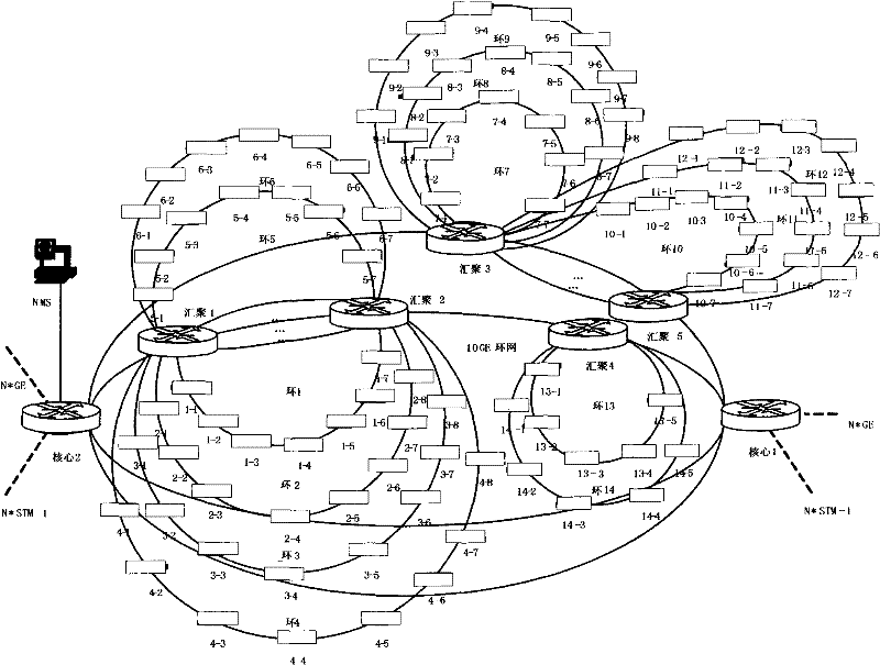 Networking method for ring network of packet transport network