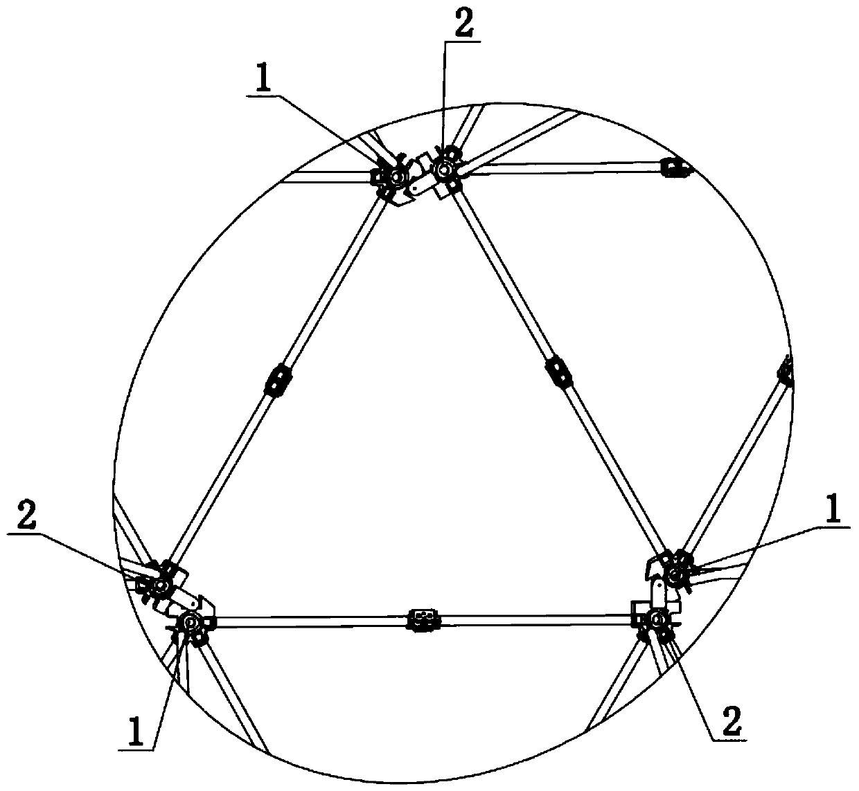 A Modular Deployable Antenna Mechanism Based on Symmetric Tetrahedron Combination Units