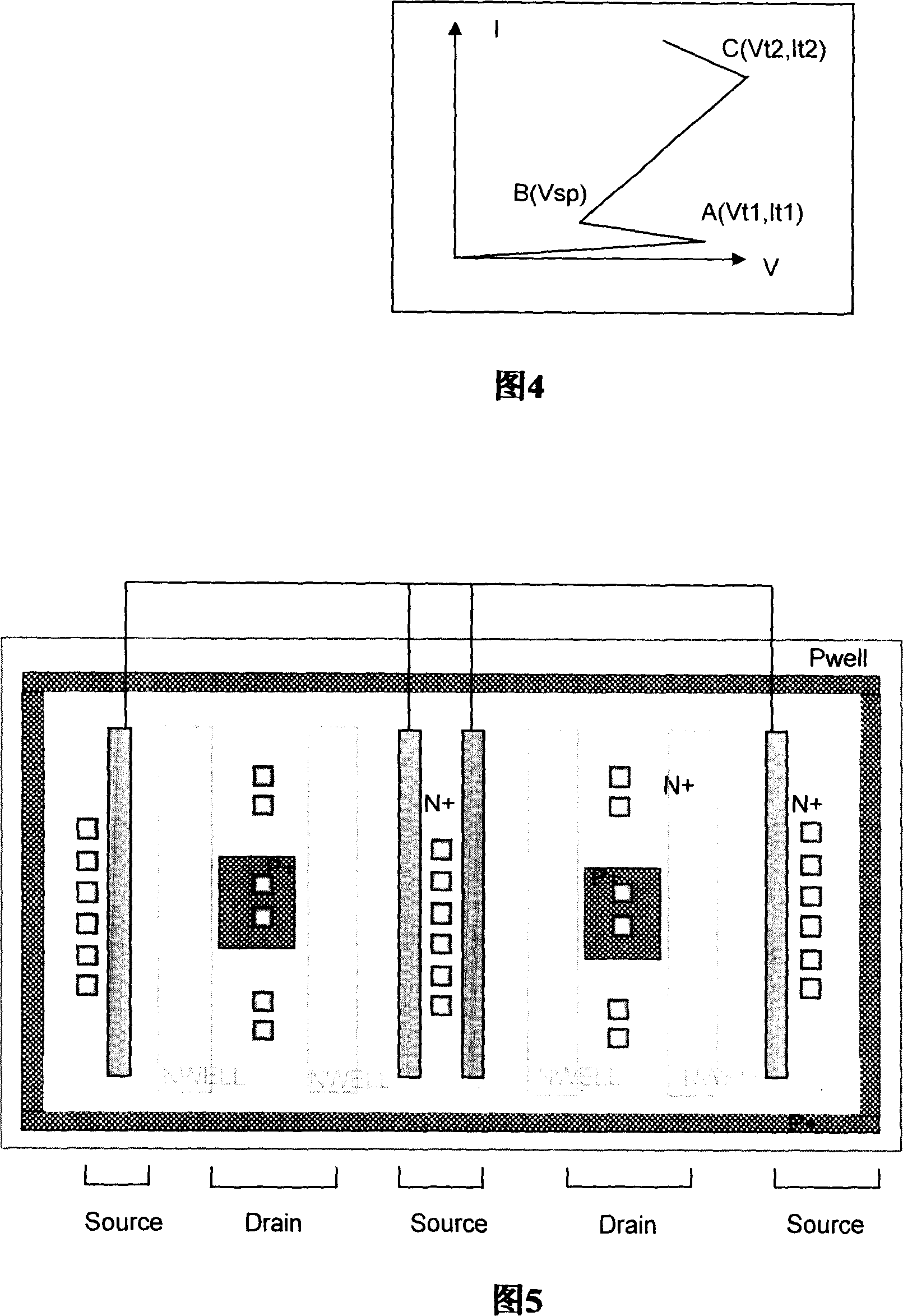 Anti-electrostatic protecting structure by NMOS