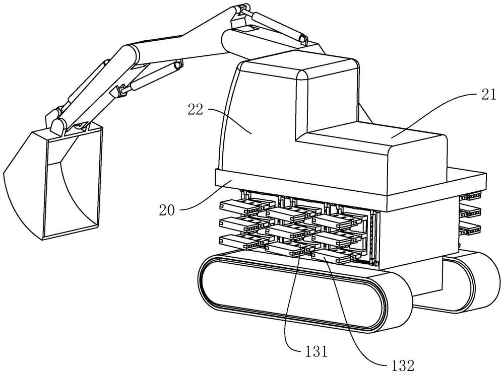 A heat dissipation structure and excavator