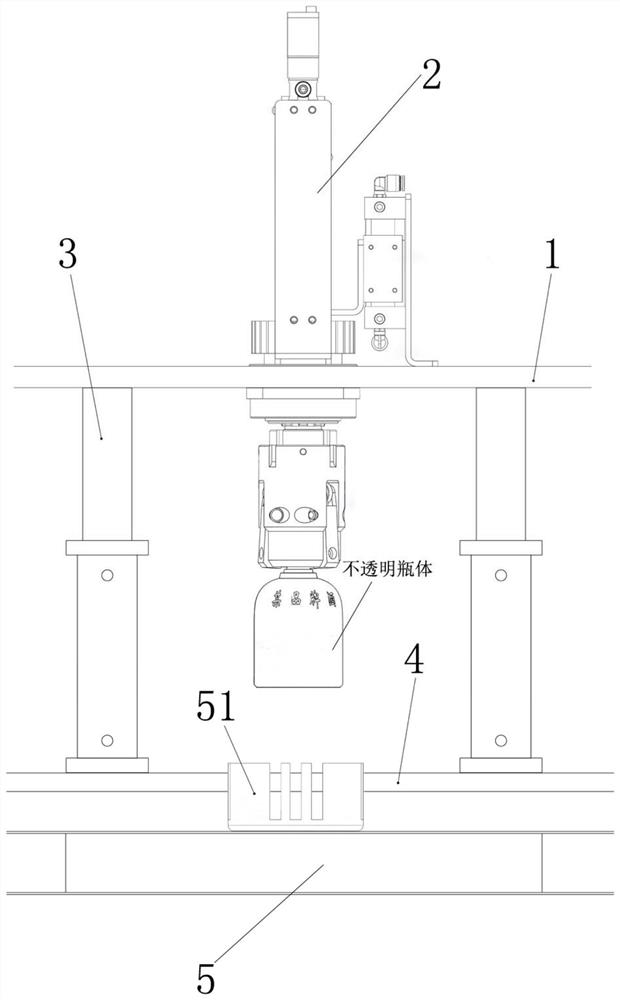 Bottle interior and bottle body image single-station shooting equipment and corresponding detection equipment