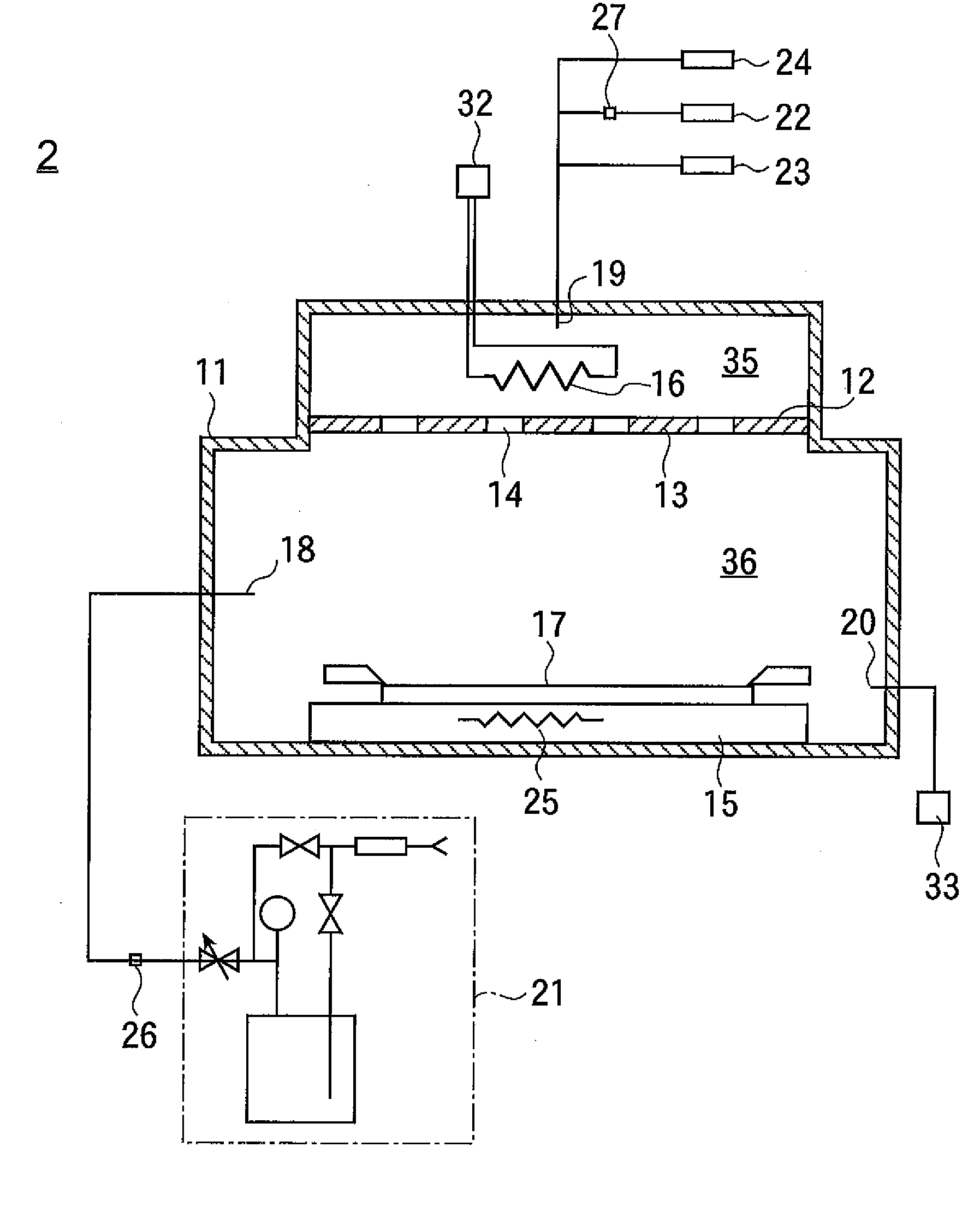 Film forming apparatus and a barrier film producing method