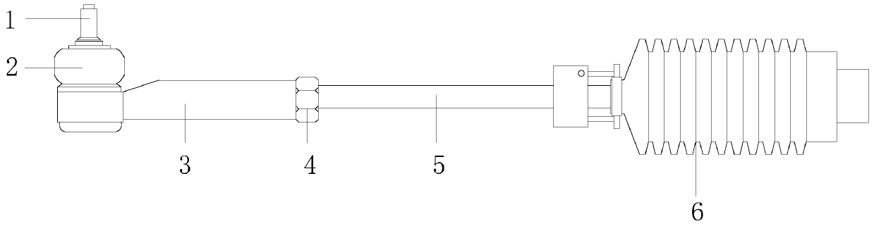 A steering tie rod with a composite constant pressure chamber and one-way oil delivery protection