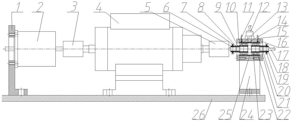 Comprehensive performance testing device for rolling ball bearing