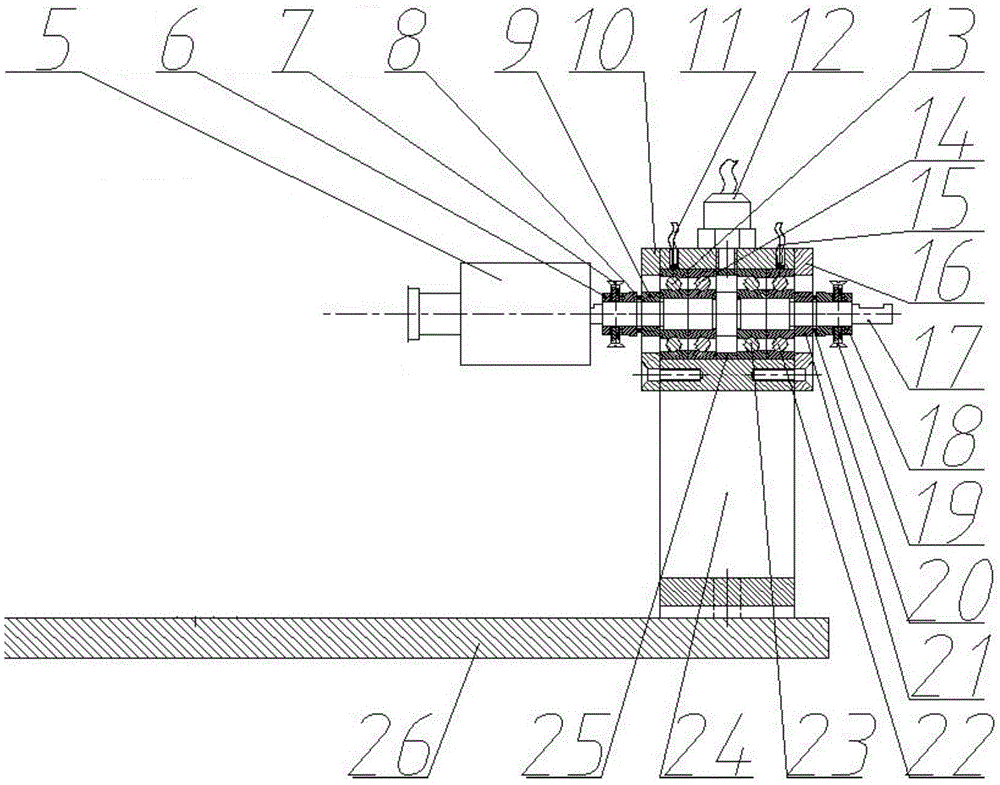 Comprehensive performance testing device for rolling ball bearing