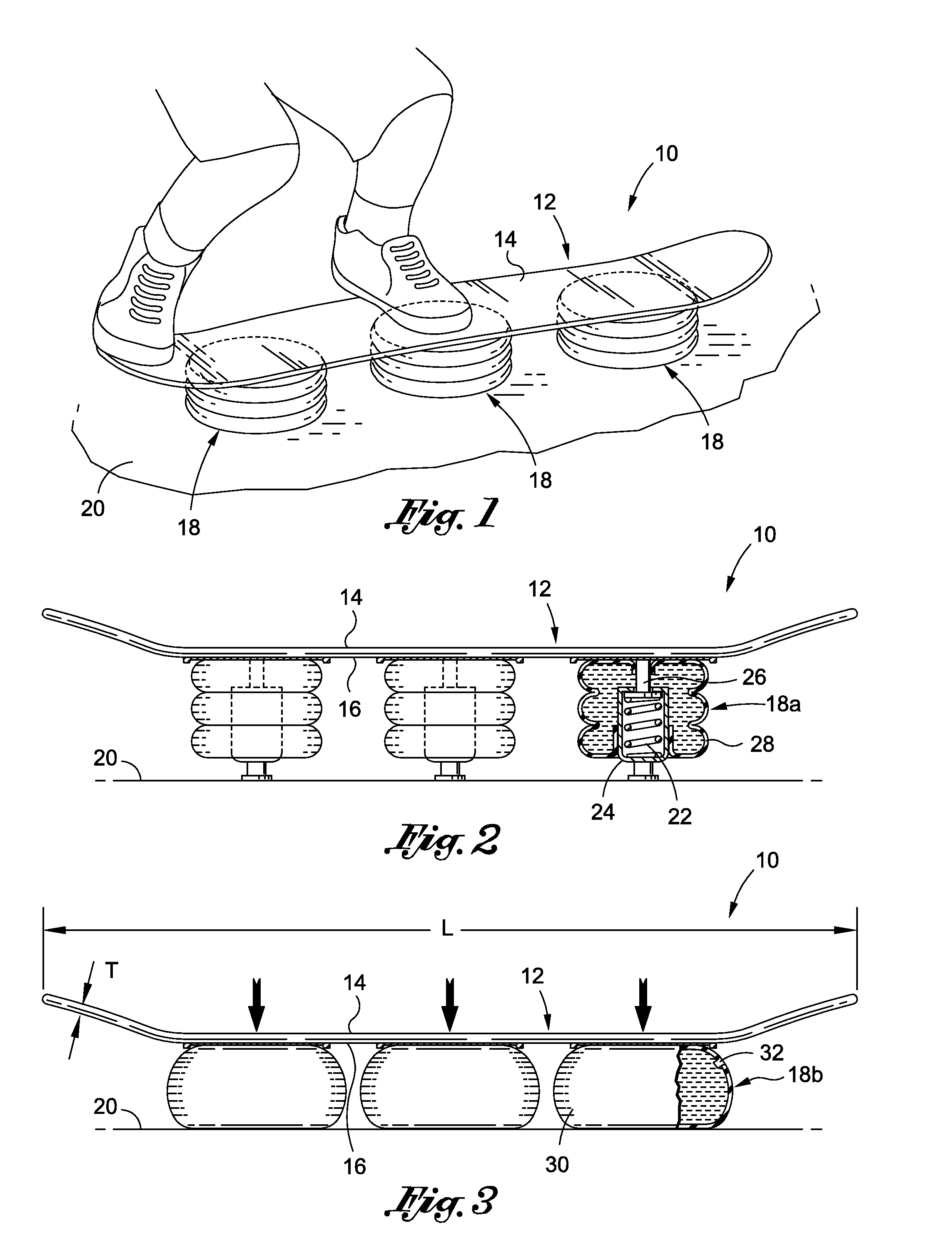 Sport board impact absorbing training device