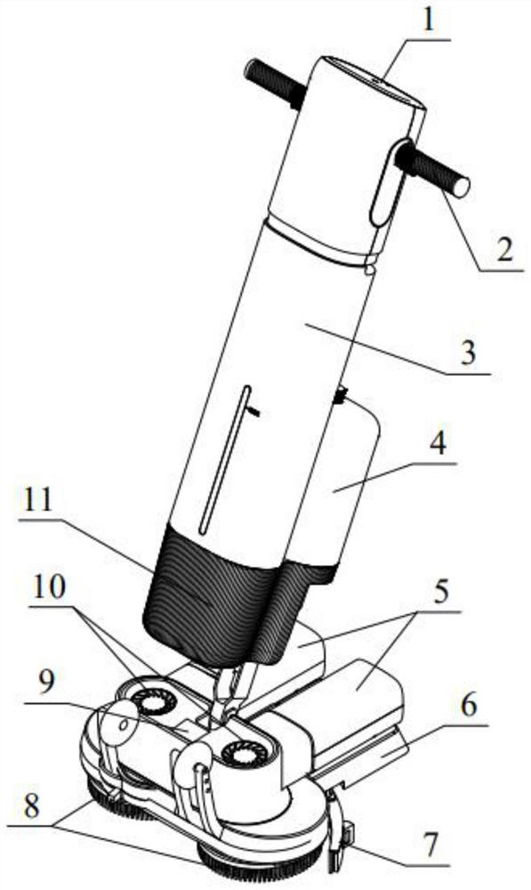 Electric floor scrubber with high-temperature water control system