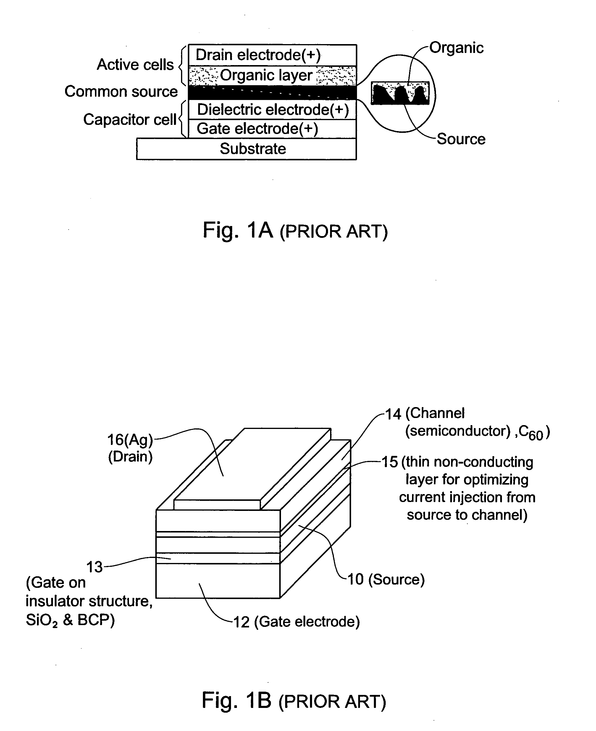 Vertical organic field effect transistor and method of its manufacture