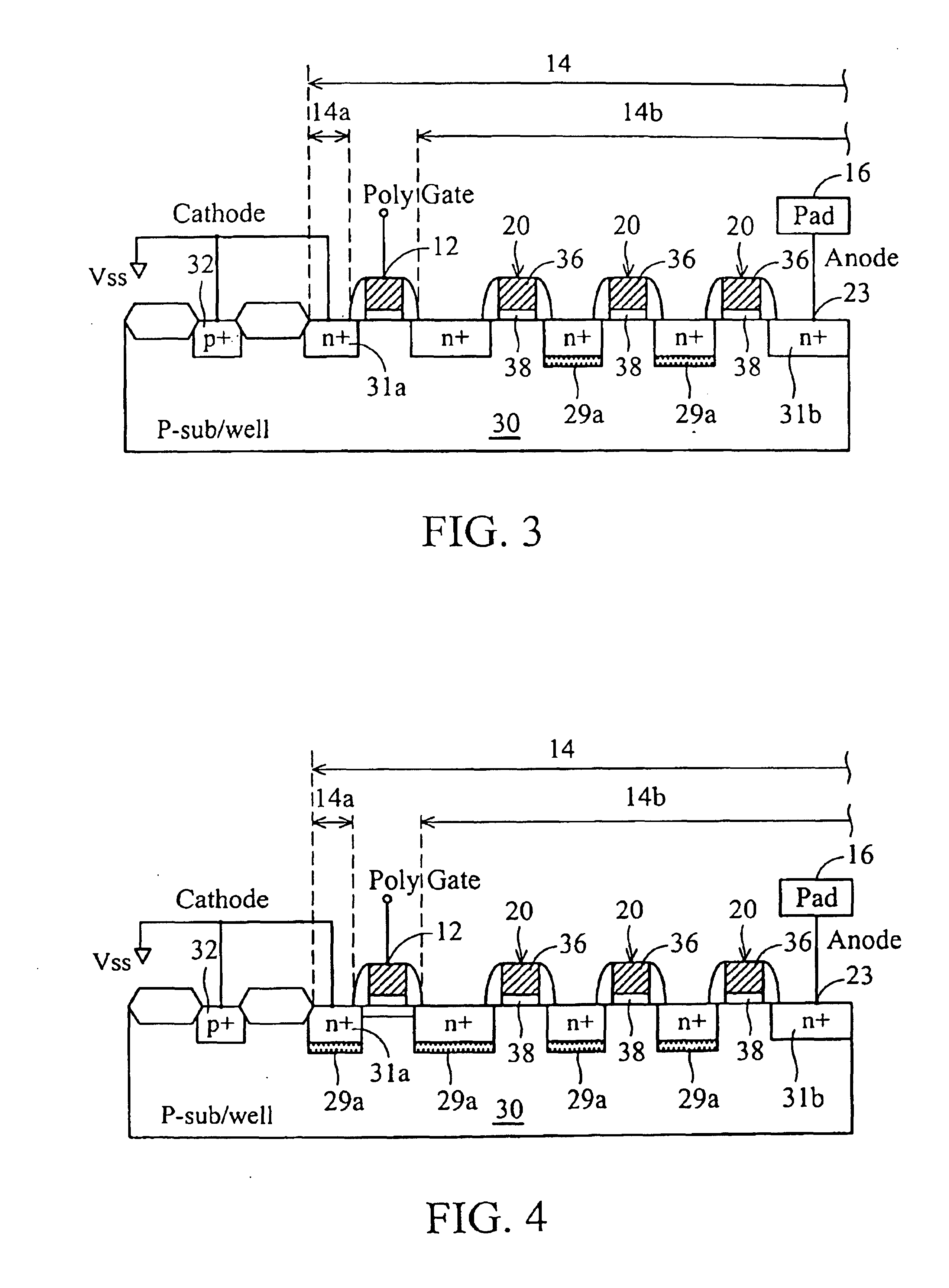 ESD protection devices and methods to reduce trigger voltage