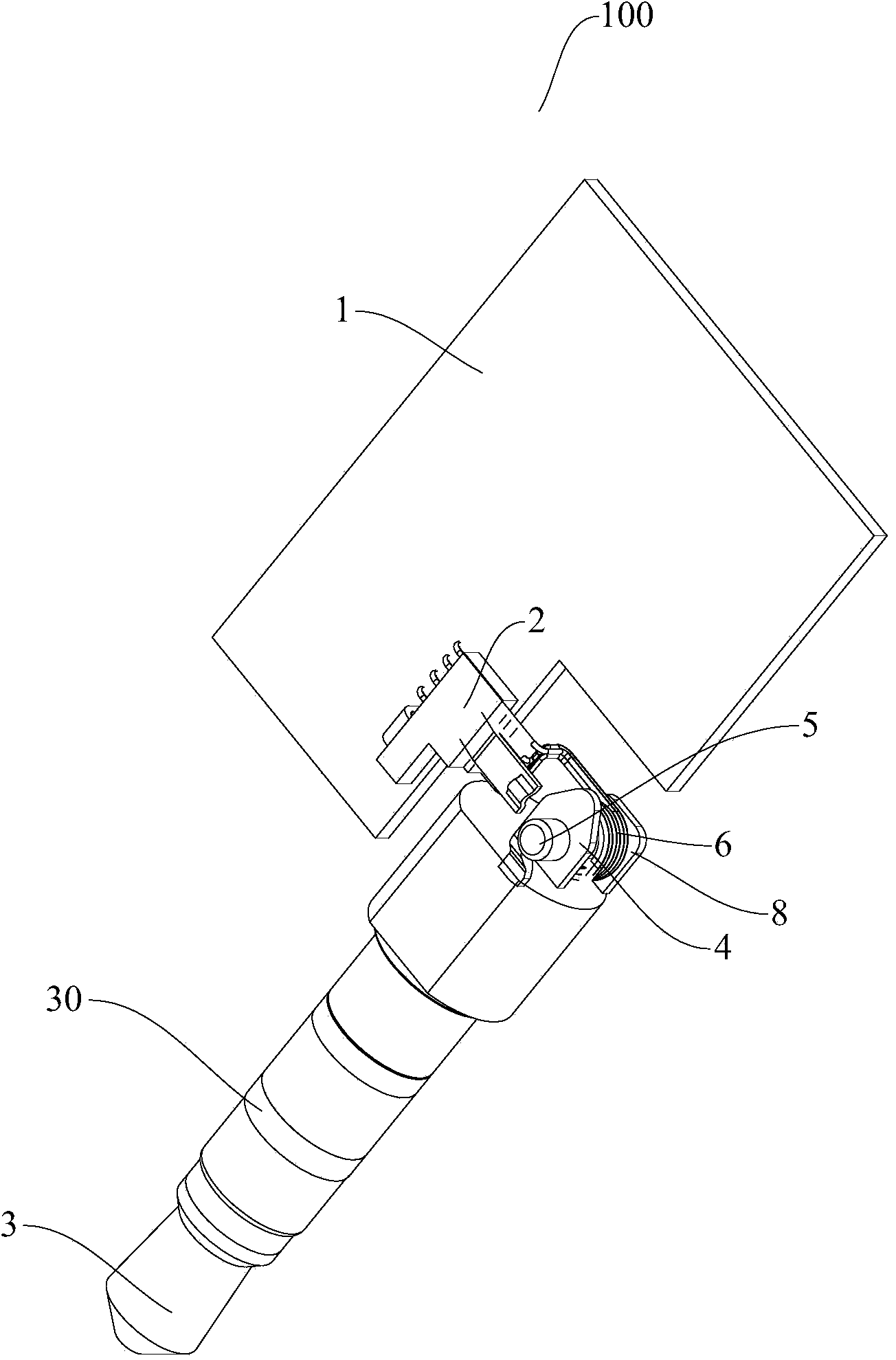 Rotary audio plug assembly and electronic device with rotary audio plug