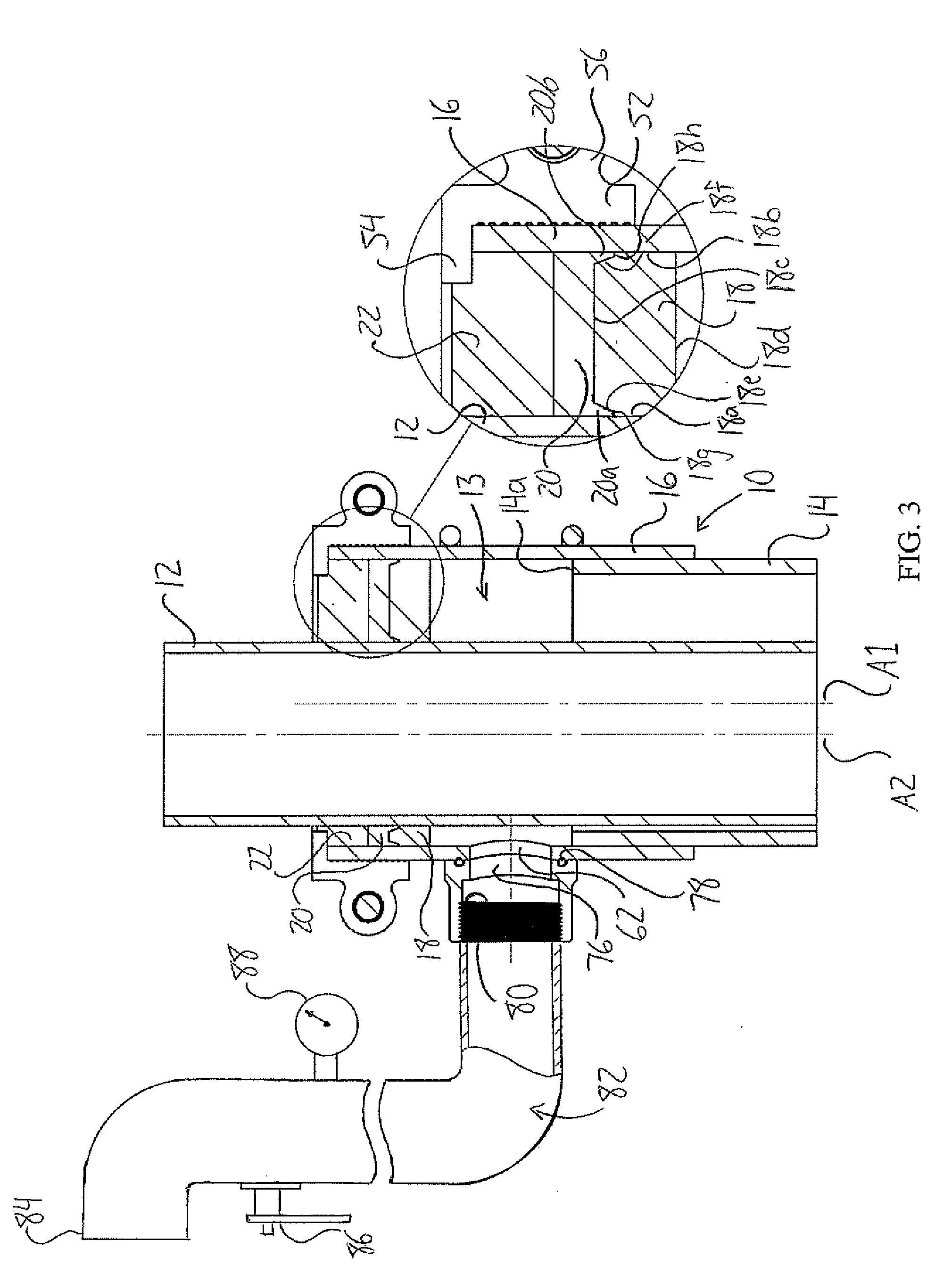 Method of Sealing Annular Space Between Inner and Outer Upright Tubes