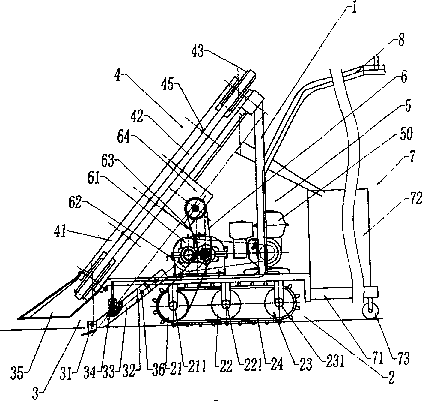 Celery harvester