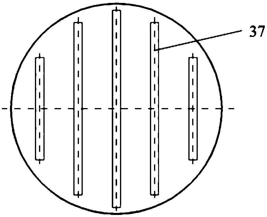 Anoxic fluidized bed device for treating high-concentration nitrate-nitrogen wastewater