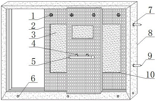 Bamboo fiber composite door of toilet