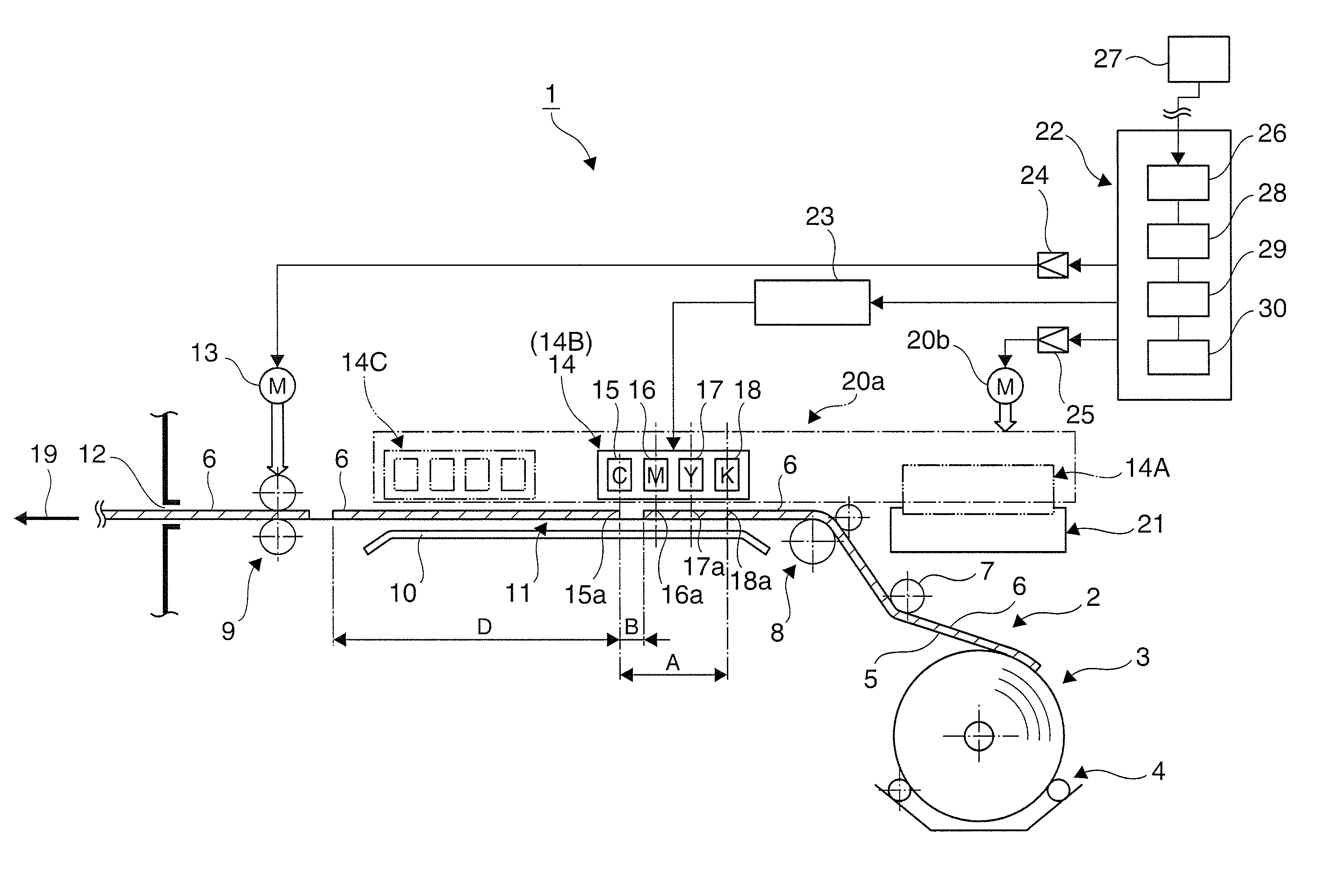 Paper printing method for a line printer, and a line printer