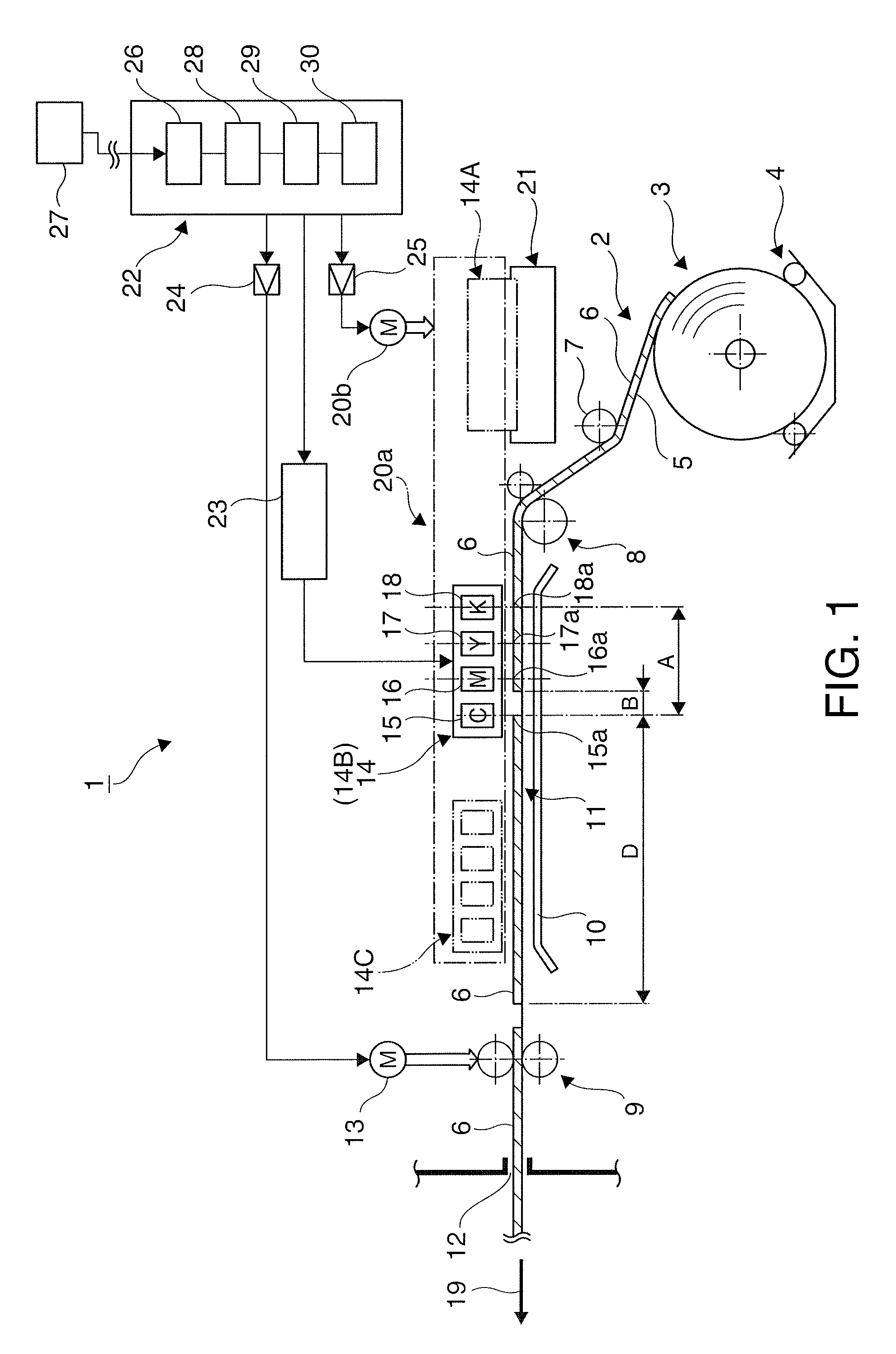 Paper printing method for a line printer, and a line printer