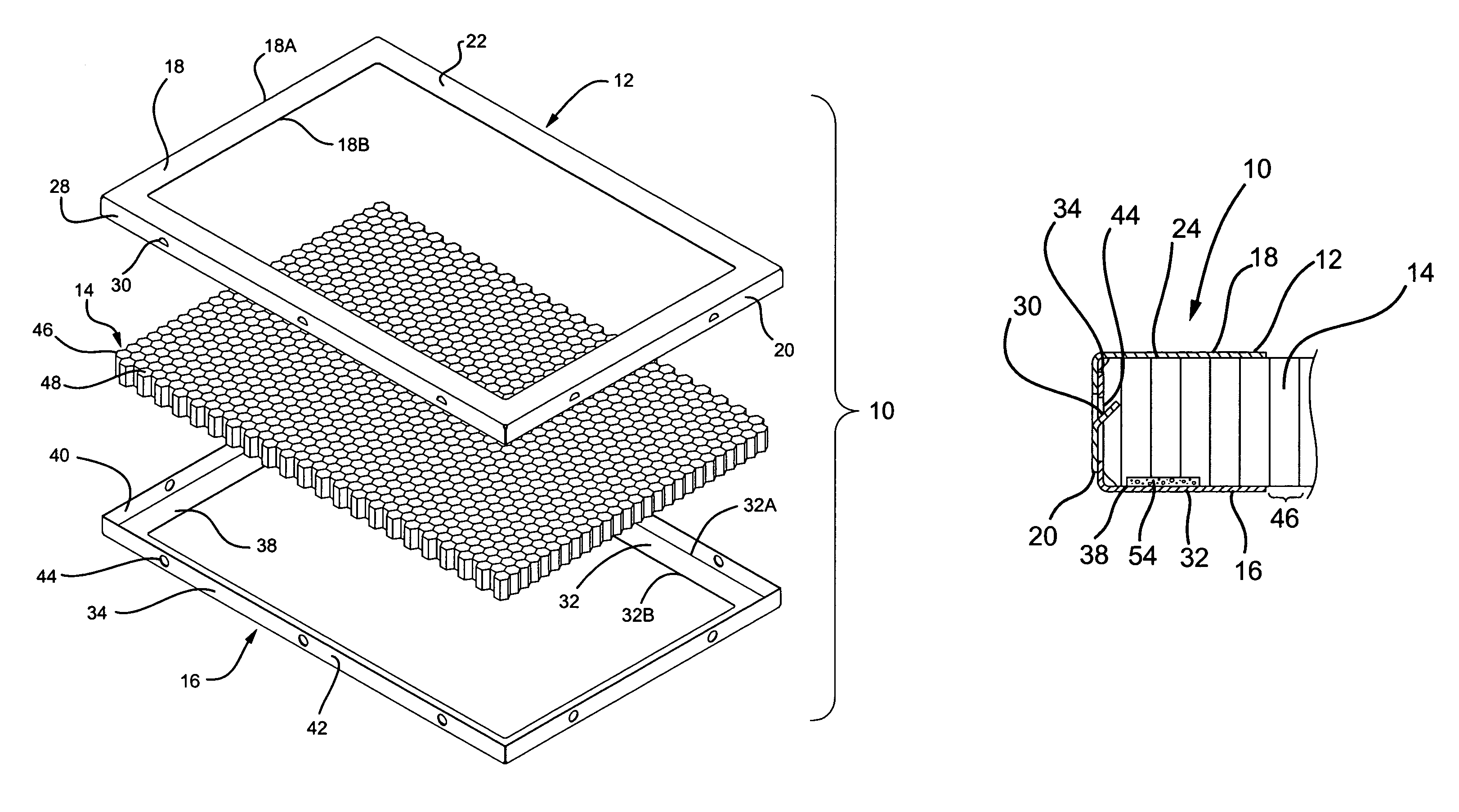 Two-piece EMI shielding vent panel