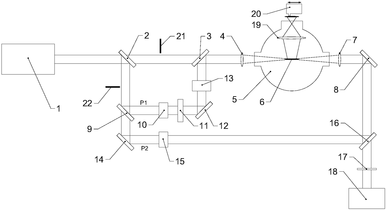 Femtosecond laser filamentation plasma density measuring device and measuring method