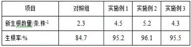 Method for planting Chinese roses in natural soil of saline and alkaline land by rooting agents containing tribulus terrestris extract