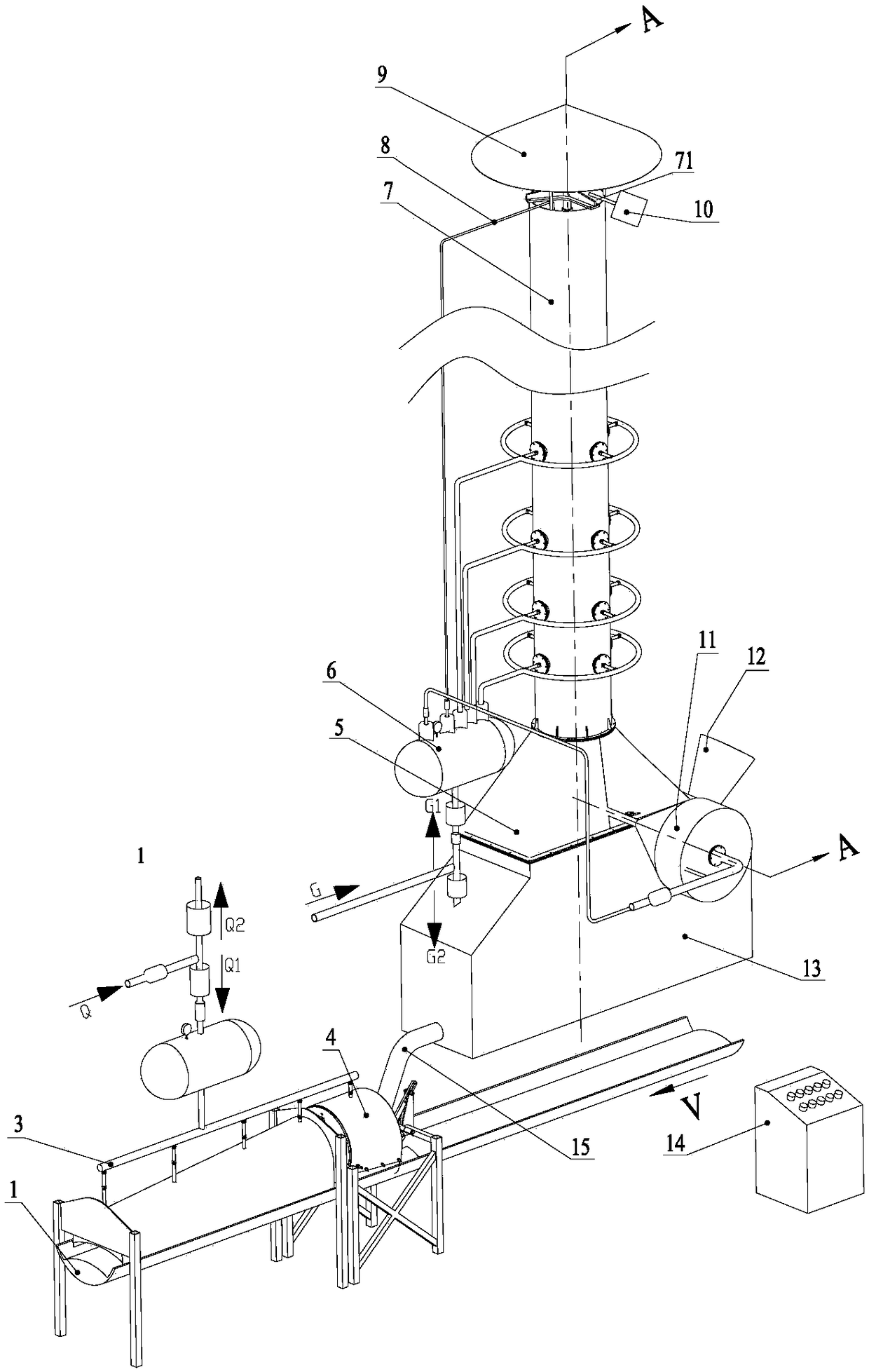 Efficient quicklime digestion dust collector