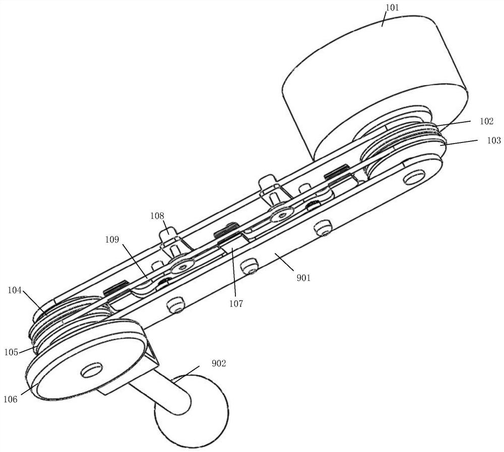 Wheel-foot hybrid robot leg and wheel-foot hybrid robot