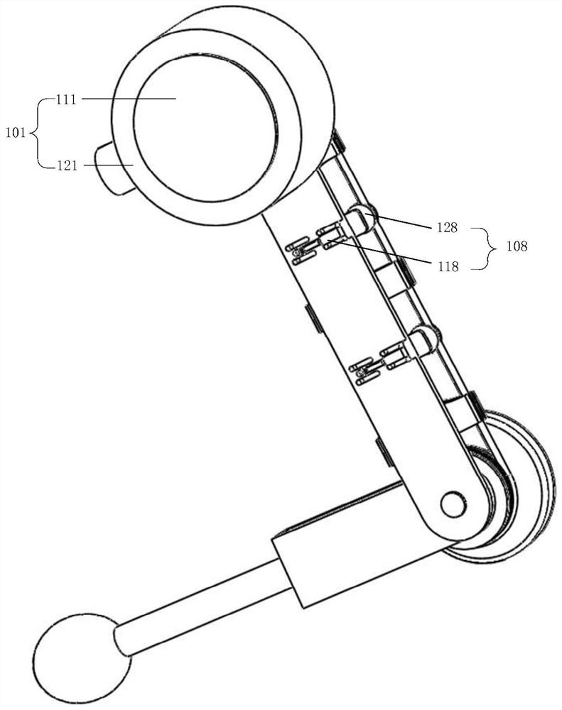 Wheel-foot hybrid robot leg and wheel-foot hybrid robot