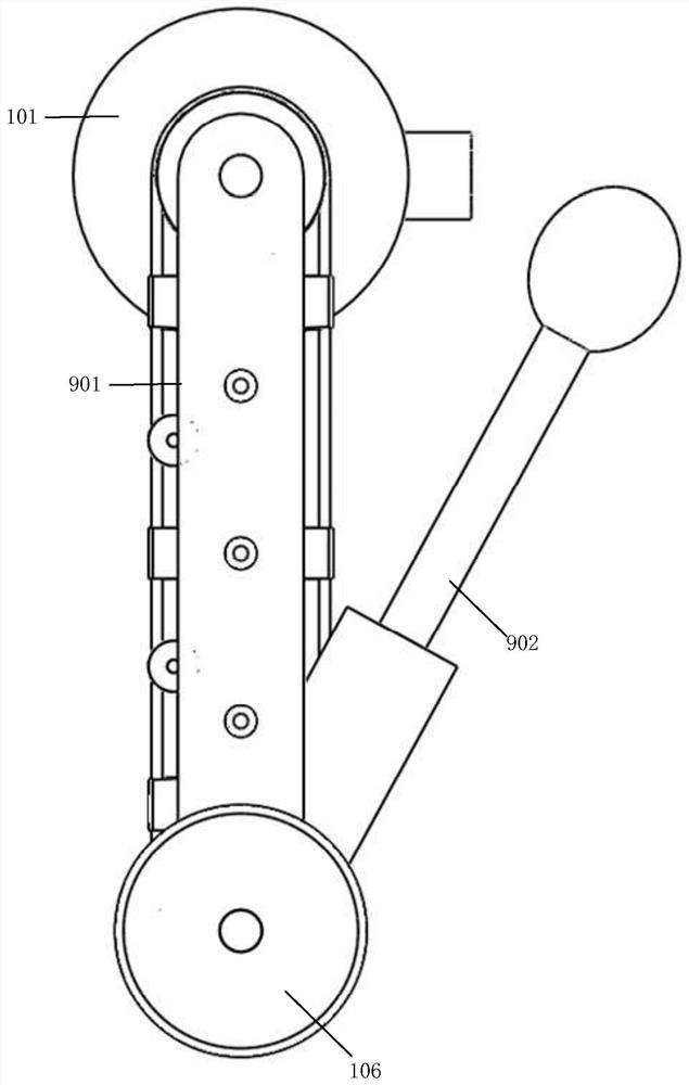 Wheel-foot hybrid robot leg and wheel-foot hybrid robot