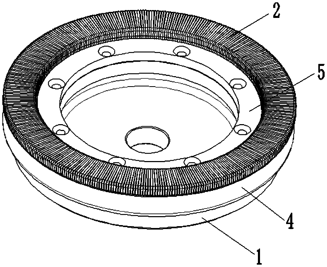 Electroplated steel wire tooth splice type cup-shaped abrasive wheel